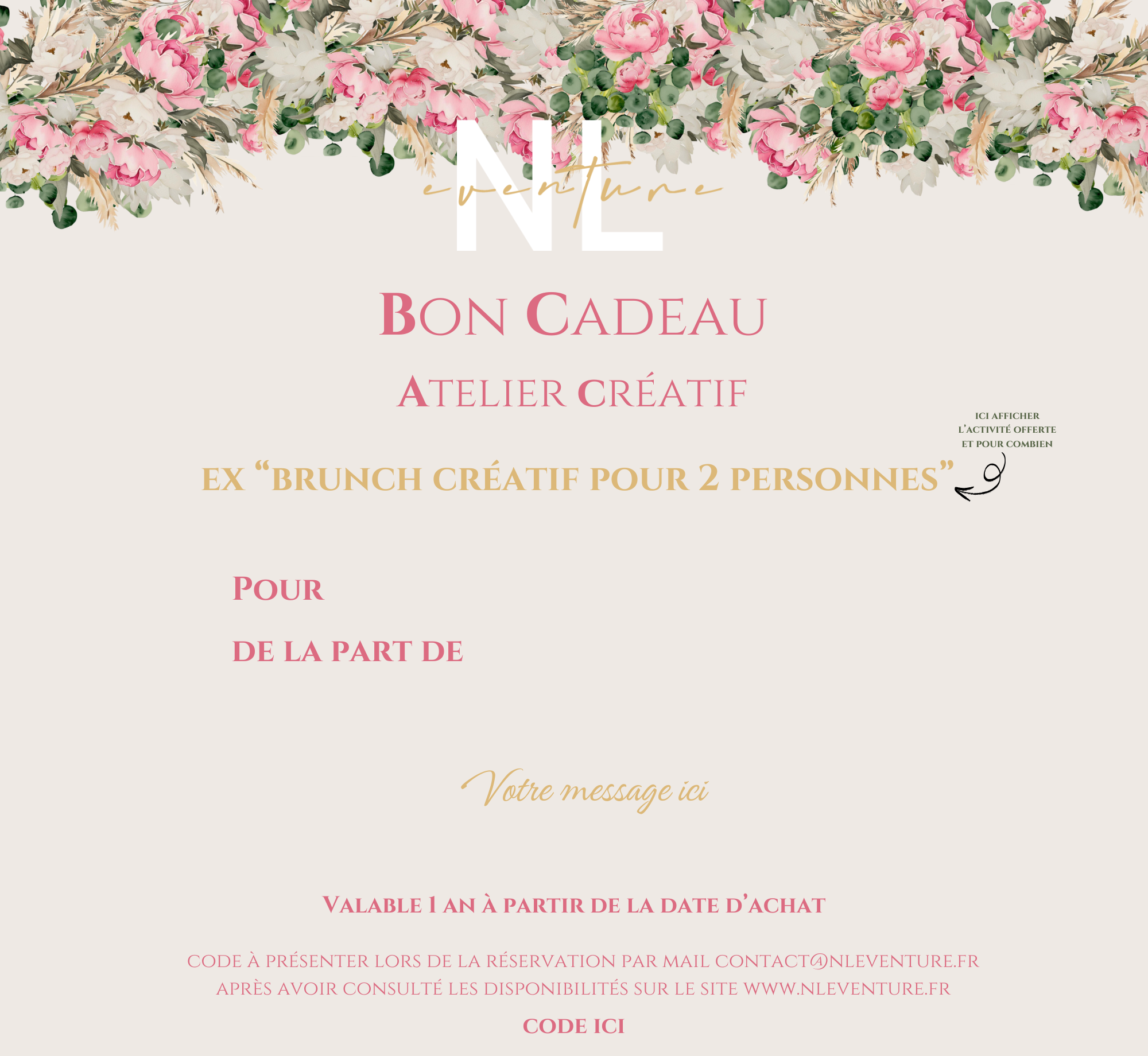 Exemple de bon cadeau
